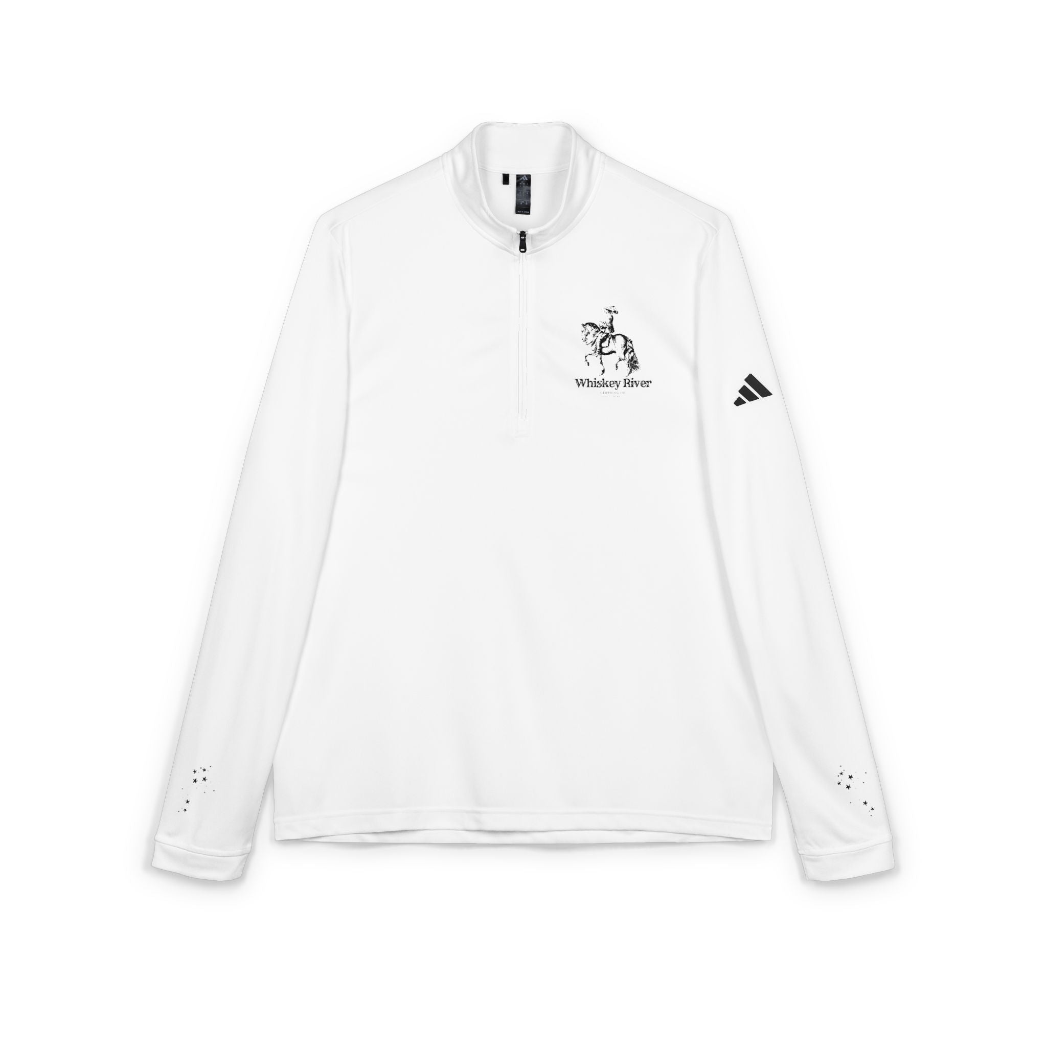 Embroidered Quarter-Zip Pullover — Minimal Polo-Style Athletic Pullover