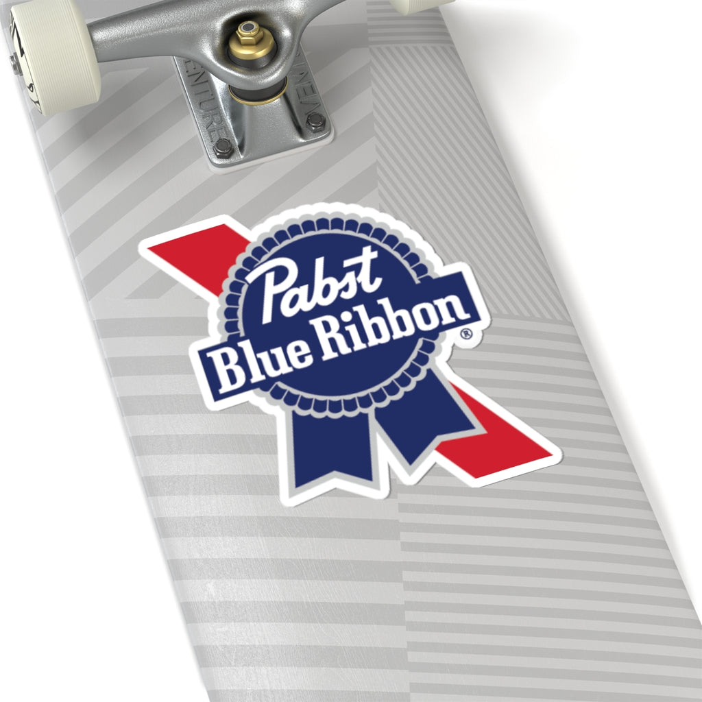 Pabst Blue Ribbon Logo Kiss-Cut Sticker — Retro Beer Brand Decal