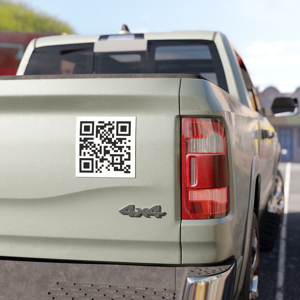 QR Code Car Magnet — Custom Scanable Vehicle Decal
