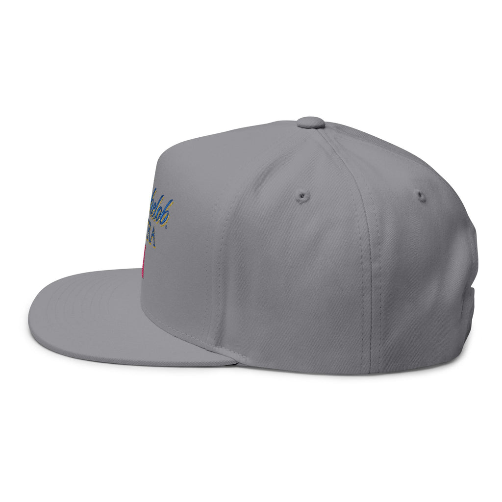 Embroidered Michelob Ultra Flat Bill Cap — Classic Script Logo Snapback