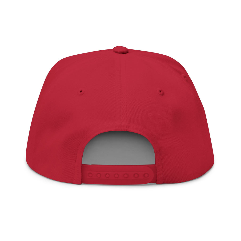 Whiskey River Embroidered Flat Bill Cap — Western Longhorn Logo Snapback