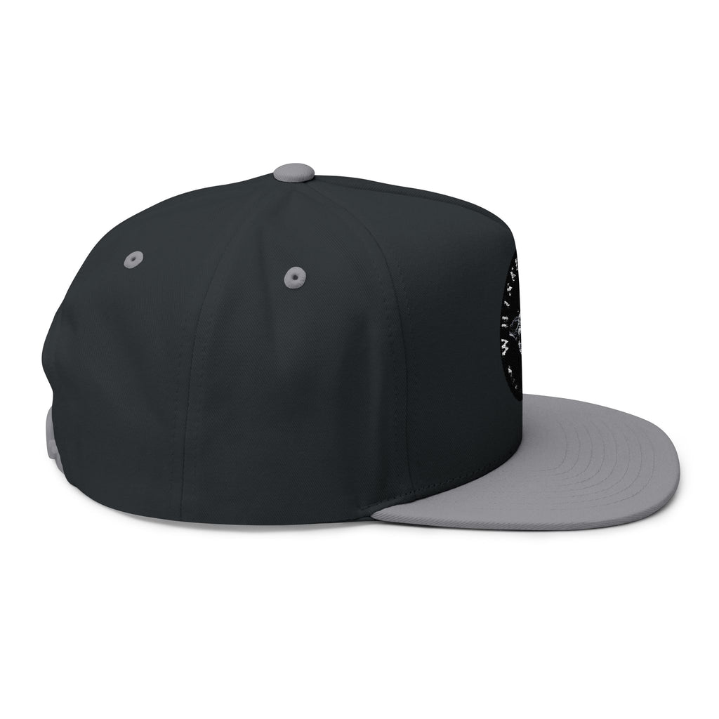 Flat Bill Cap — Whiskey River Embroidered Bee Patch Snapback