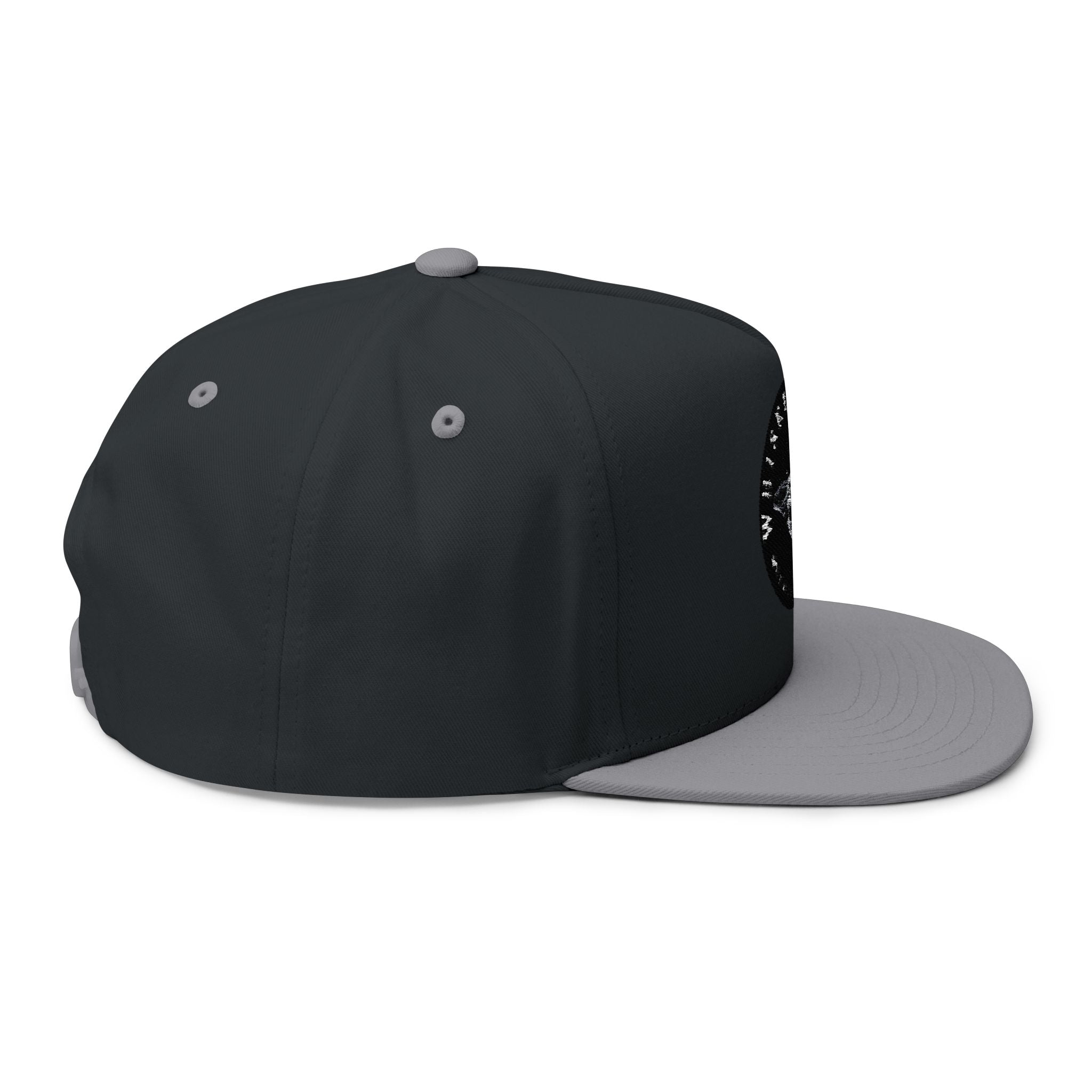 Flat Bill Cap — Whiskey River Embroidered Bee Patch Snapback