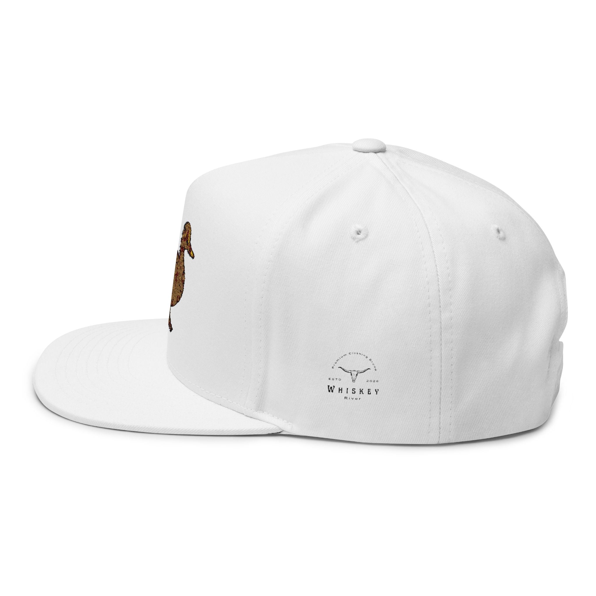 Simple Duck Embroidered Flat Bill Cap – Vintage Hunting & Outdoor Snapback